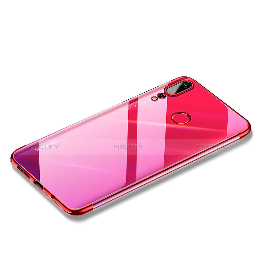 Custodia Silicone Trasparente Ultra Sottile Morbida T10 per Huawei Nova 4 Rosso