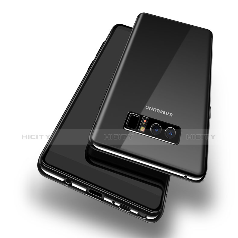 Custodia Silicone Trasparente Ultra Sottile Morbida T10 per Samsung Galaxy Note 8 Nero