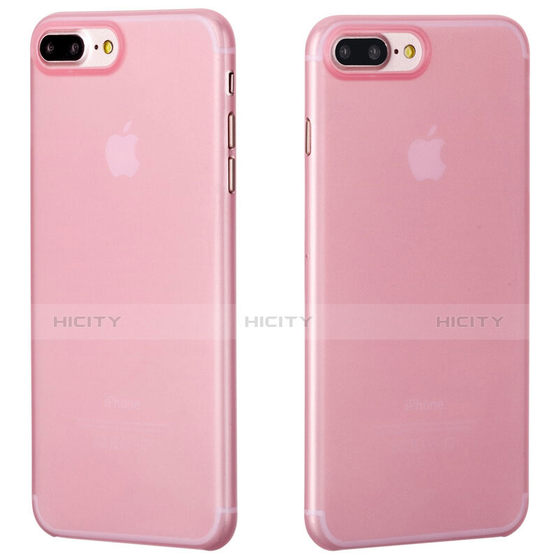 Custodia Silicone Trasparente Ultra Sottile Morbida T11 per Apple iPhone 7 Plus Rosa