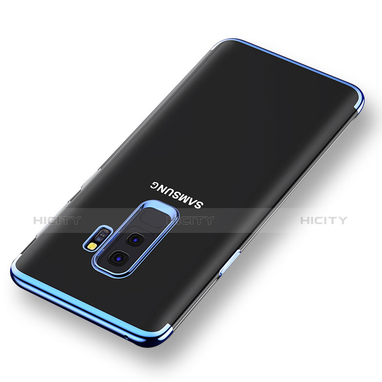 Custodia Silicone Trasparente Ultra Sottile Morbida T16 per Samsung Galaxy S9 Plus Blu