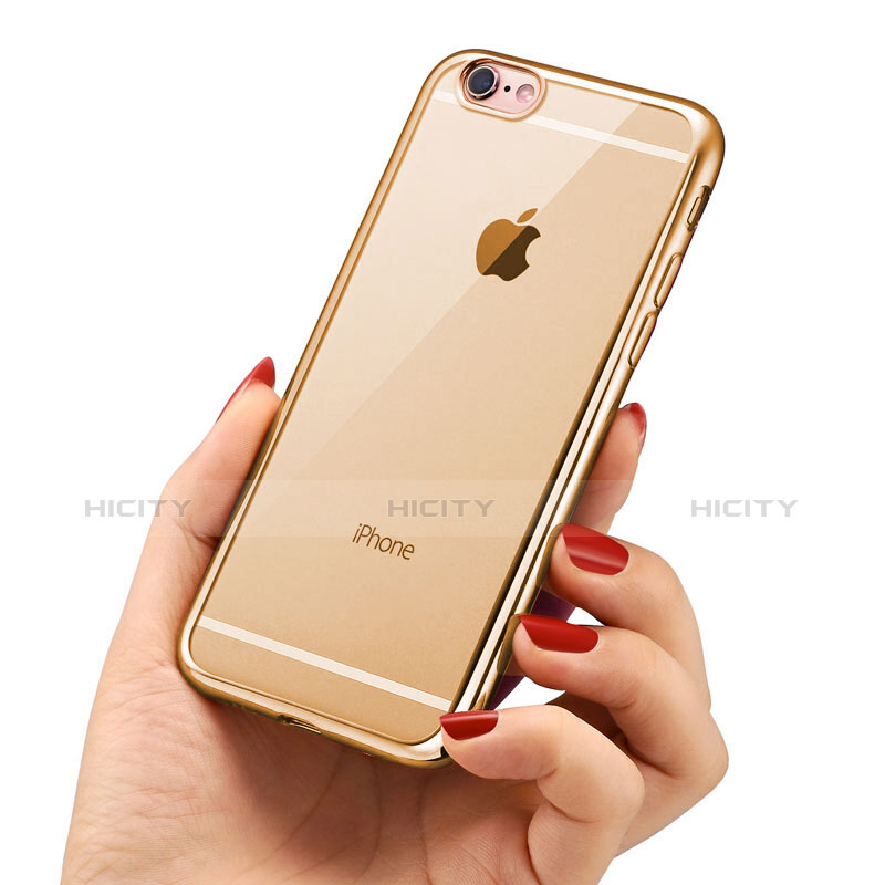 Custodia Silicone Trasparente Ultra Sottile Morbida T21 per Apple iPhone 8 Oro