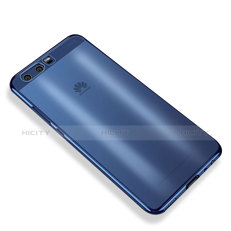 Custodia Silicone Trasparente Ultra Sottile Morbida U05 per Huawei P10 Blu