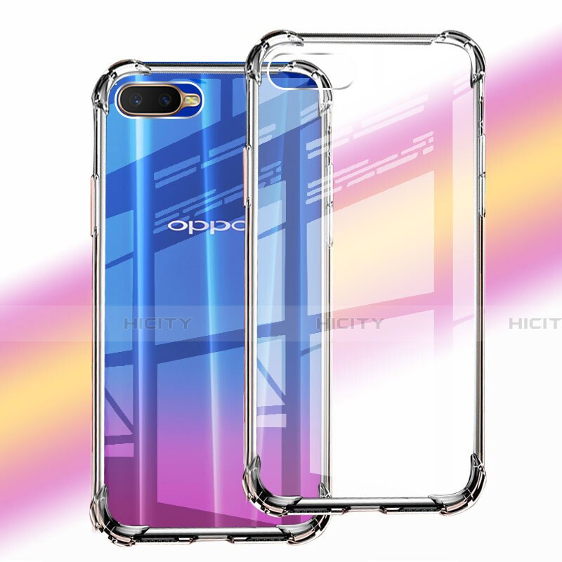 Custodia Silicone Trasparente Ultra Sottile Morbida Z06 per Oppo K1 Chiaro