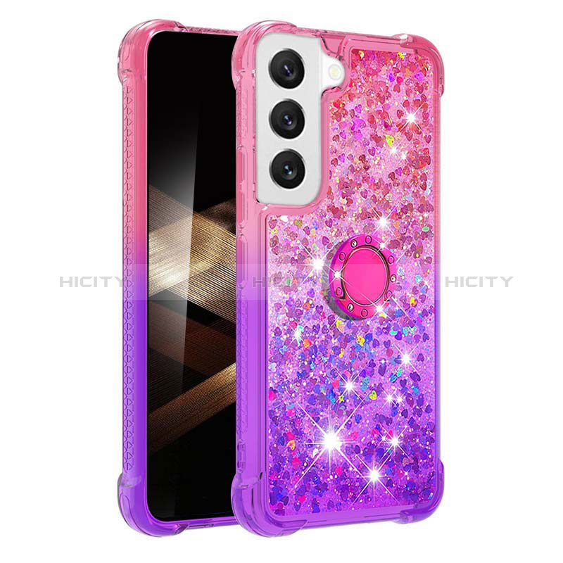 Custodia Silicone Ultra Sottile Cover Morbida Sfumato Y04B per Samsung Galaxy S24 Plus 5G Viola