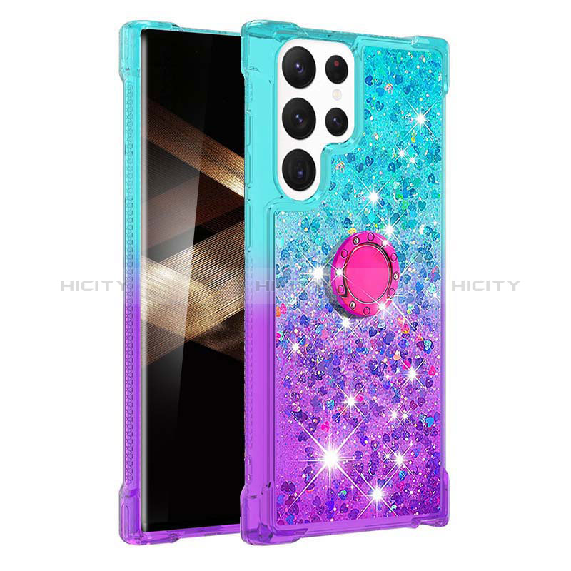 Custodia Silicone Ultra Sottile Cover Morbida Sfumato Y04B per Samsung Galaxy S24 Ultra 5G Multicolore