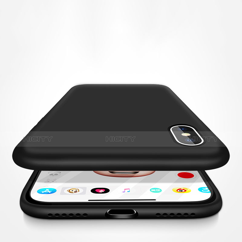 Custodia Silicone Ultra Sottile Morbida 360 Gradi B02 per Apple iPhone Xs Nero