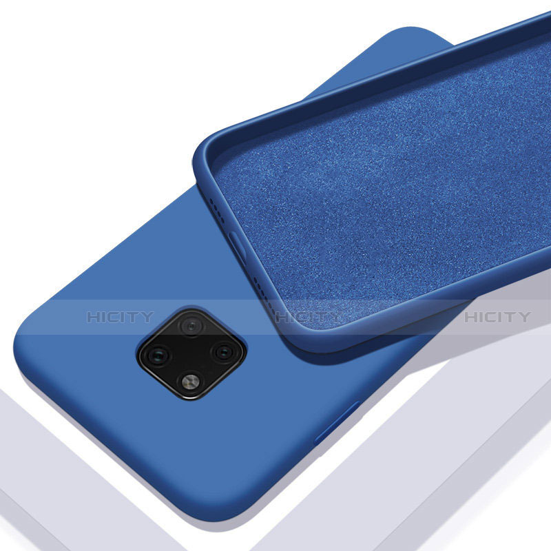 Custodia Silicone Ultra Sottile Morbida 360 Gradi Cover C01 per Huawei Mate 20 Pro Blu