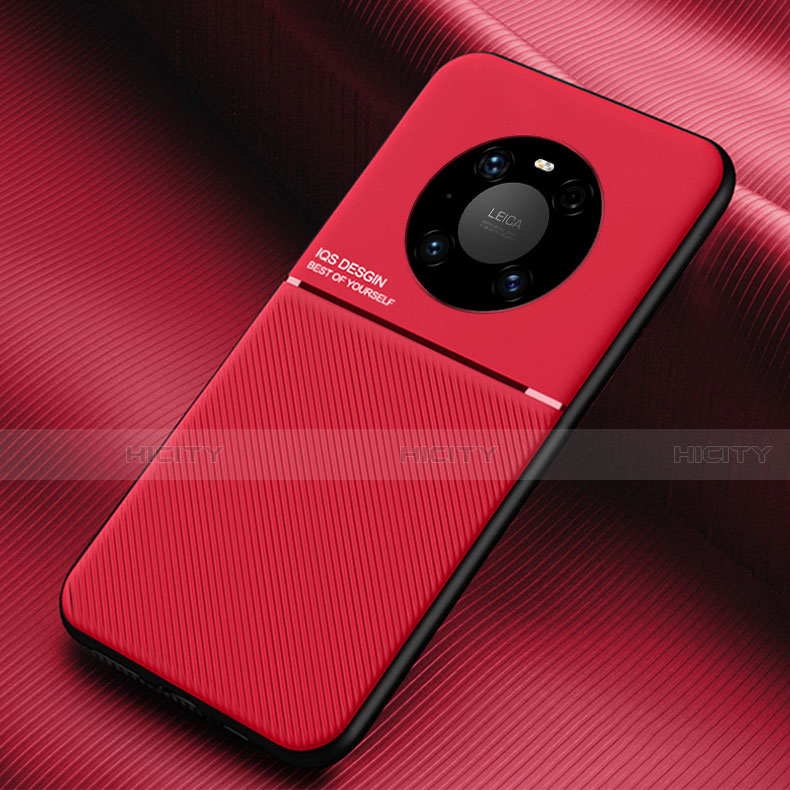 Custodia Silicone Ultra Sottile Morbida 360 Gradi Cover C01 per Huawei Mate 40 Pro Rosso