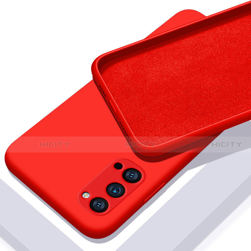 Custodia Silicone Ultra Sottile Morbida 360 Gradi Cover C01 per Oppo Reno4 5G Rosso