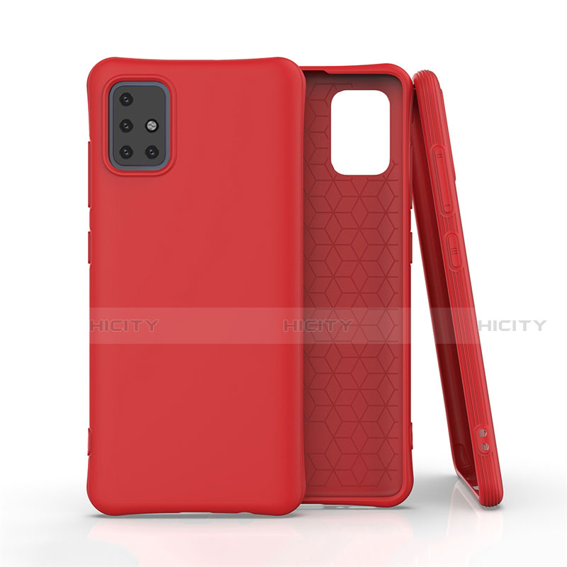 Custodia Silicone Ultra Sottile Morbida 360 Gradi Cover C01 per Samsung Galaxy A51 5G Rosso