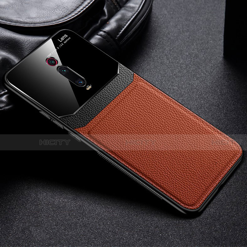 Custodia Silicone Ultra Sottile Morbida 360 Gradi Cover C01 per Xiaomi Mi 9T Marrone