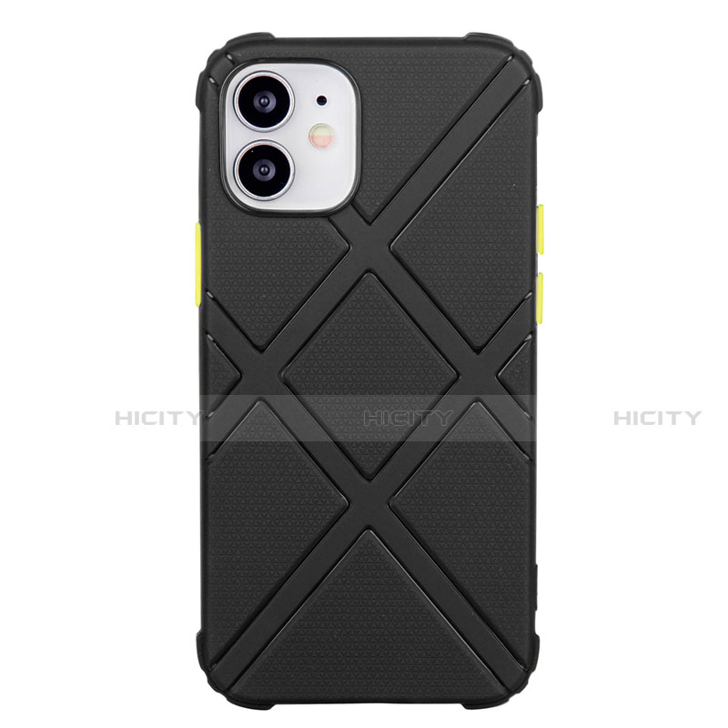 Custodia Silicone Ultra Sottile Morbida 360 Gradi Cover C02 per Apple iPhone 12 Mini Nero