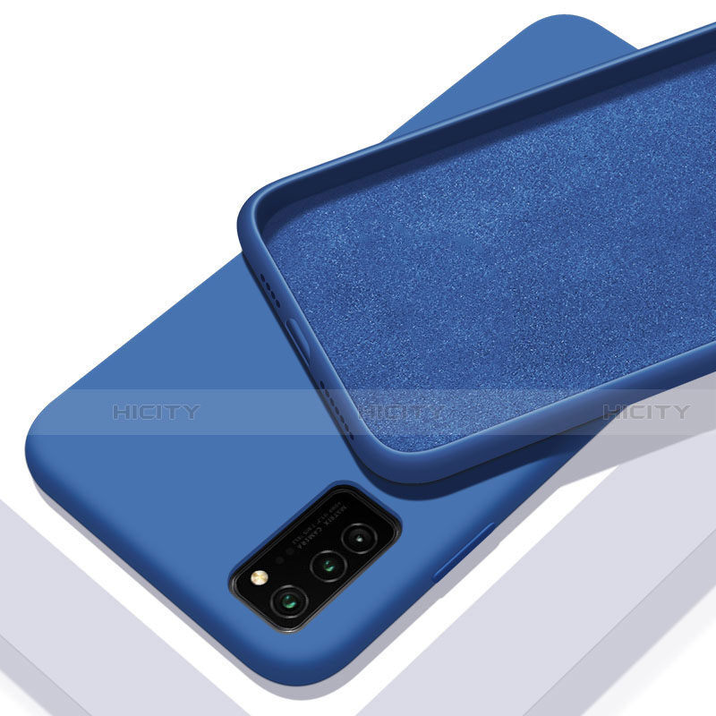 Custodia Silicone Ultra Sottile Morbida 360 Gradi Cover C02 per Huawei Honor View 30 Pro 5G Blu