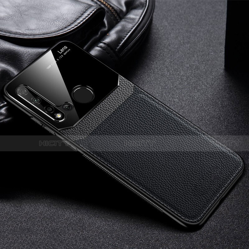 Custodia Silicone Ultra Sottile Morbida 360 Gradi Cover C02 per Huawei P20 Lite (2019) Nero