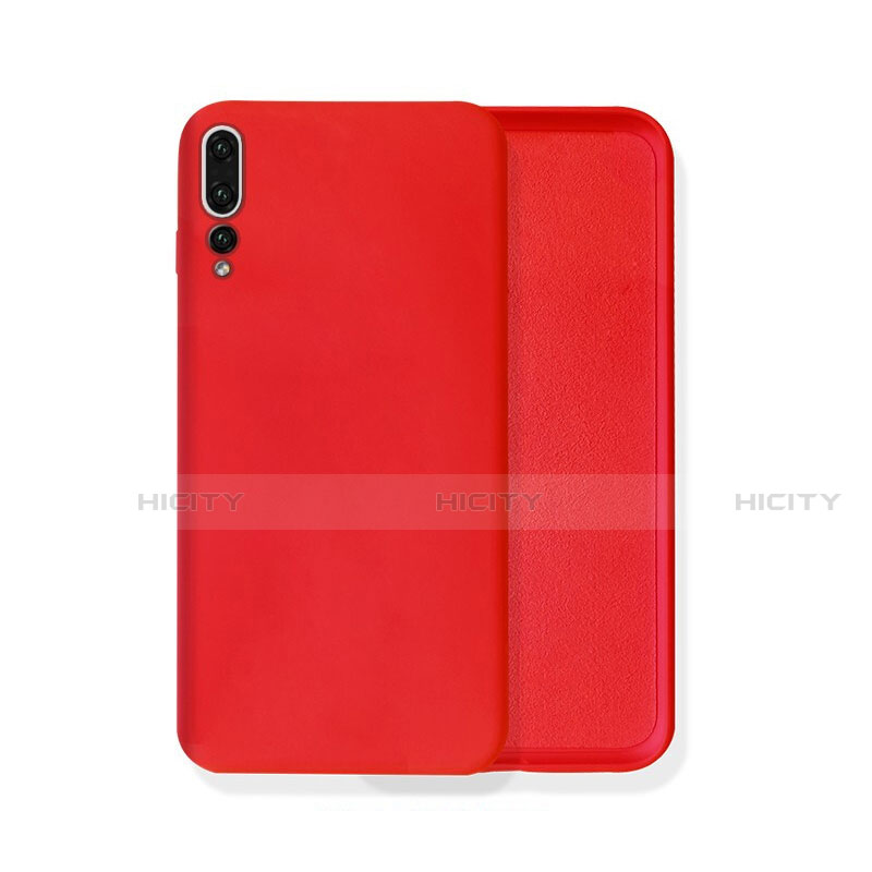 Custodia Silicone Ultra Sottile Morbida 360 Gradi Cover C02 per Huawei P20 Pro Rosso