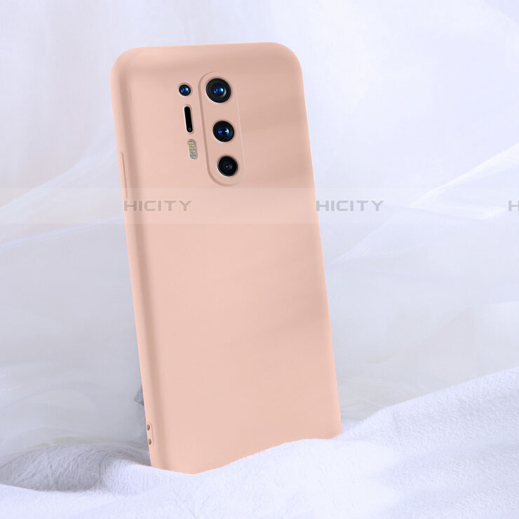 Custodia Silicone Ultra Sottile Morbida 360 Gradi Cover C02 per OnePlus 8 Pro Rosa