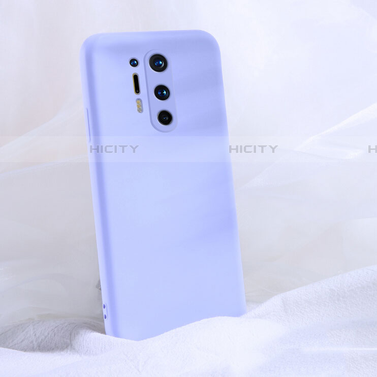 Custodia Silicone Ultra Sottile Morbida 360 Gradi Cover C02 per OnePlus 8 Pro Viola