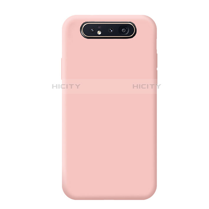 Custodia Silicone Ultra Sottile Morbida 360 Gradi Cover C02 per Samsung Galaxy A80 Rosa