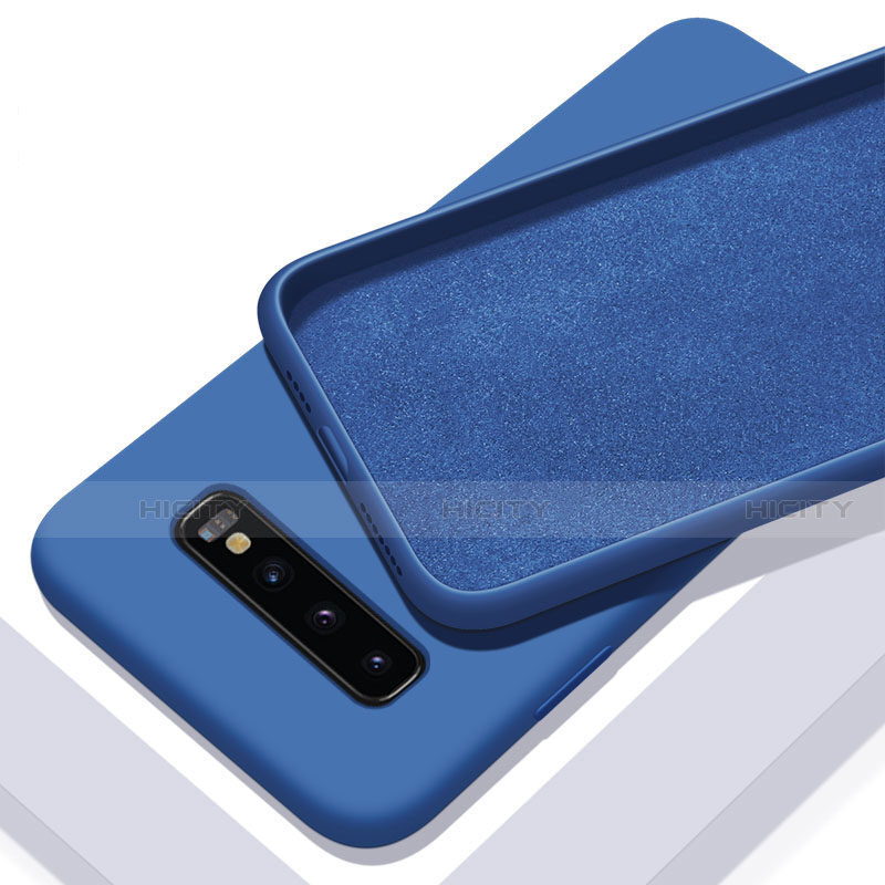 Custodia Silicone Ultra Sottile Morbida 360 Gradi Cover C02 per Samsung Galaxy S10 Plus Blu