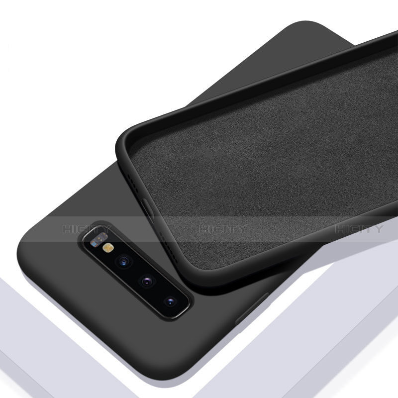 Custodia Silicone Ultra Sottile Morbida 360 Gradi Cover C02 per Samsung Galaxy S10 Plus Nero