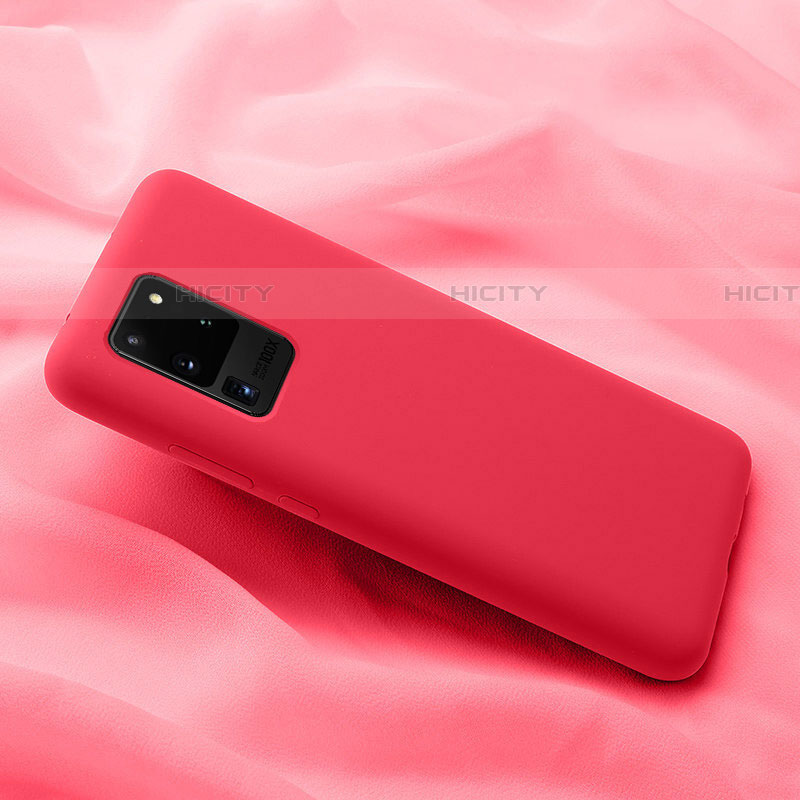 Custodia Silicone Ultra Sottile Morbida 360 Gradi Cover C02 per Samsung Galaxy S20 Ultra 5G Rosso