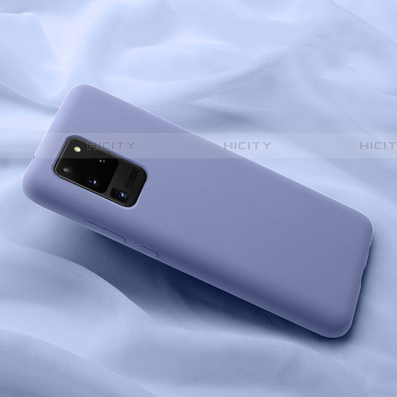 Custodia Silicone Ultra Sottile Morbida 360 Gradi Cover C02 per Samsung Galaxy S20 Ultra 5G Viola