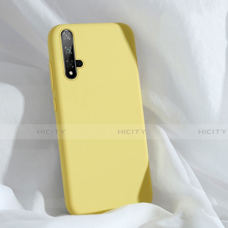 Custodia Silicone Ultra Sottile Morbida 360 Gradi Cover C03 per Huawei Nova 5 Giallo