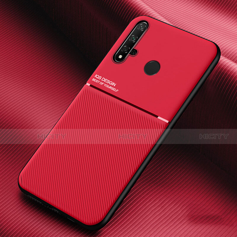 Custodia Silicone Ultra Sottile Morbida 360 Gradi Cover C03 per Huawei P20 Lite (2019) Rosso