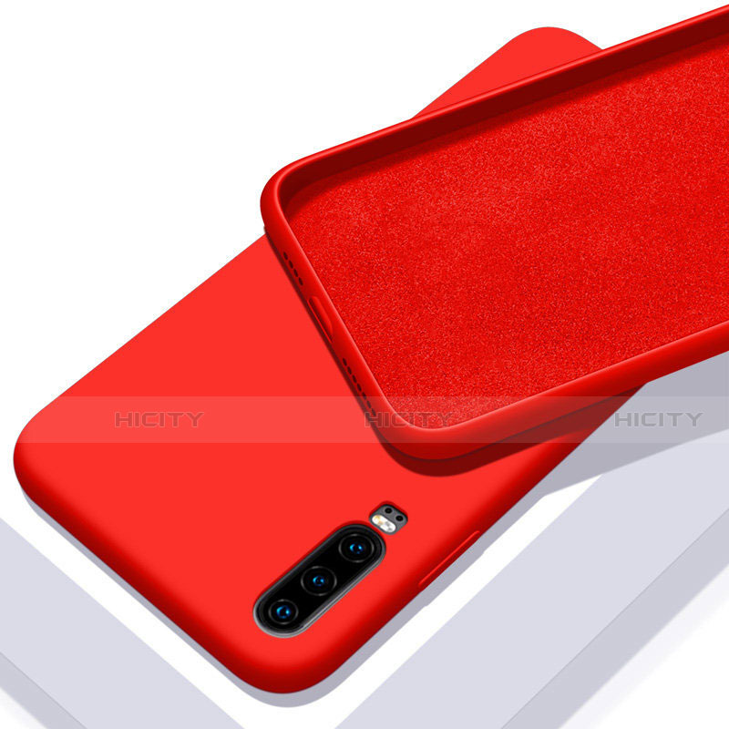 Custodia Silicone Ultra Sottile Morbida 360 Gradi Cover C03 per Huawei P30 Rosso