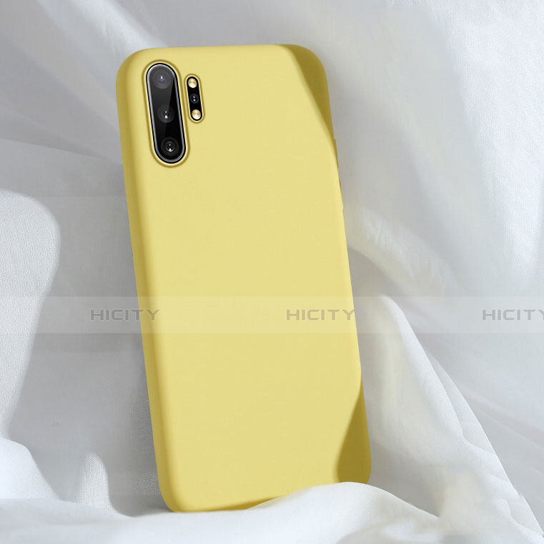 Custodia Silicone Ultra Sottile Morbida 360 Gradi Cover C03 per Samsung Galaxy Note 10 Plus Giallo