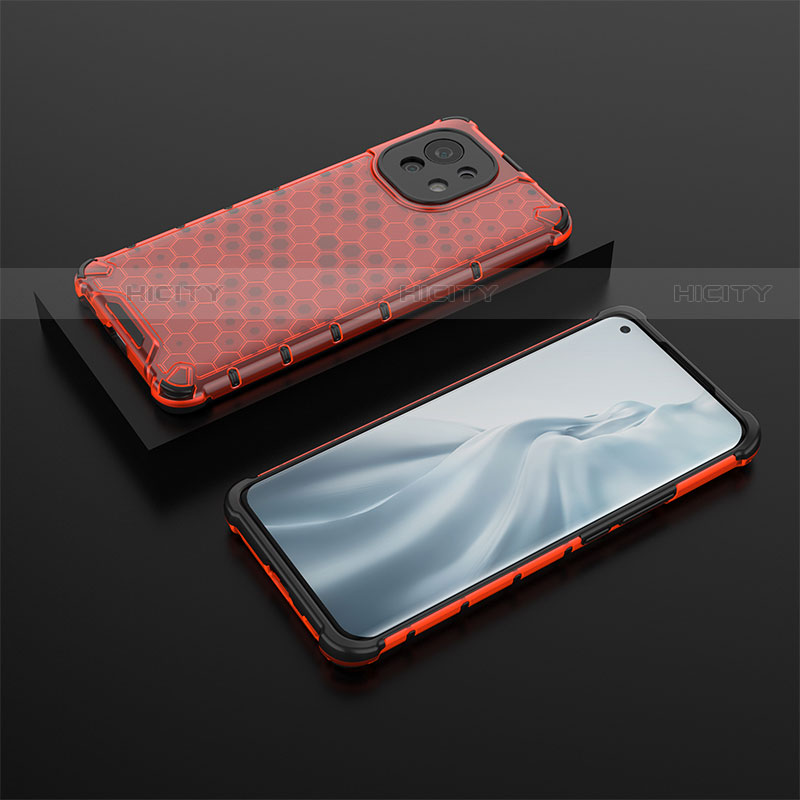 Custodia Silicone Ultra Sottile Morbida 360 Gradi Cover C04 per Xiaomi Mi 11 Lite 5G NE Rosso