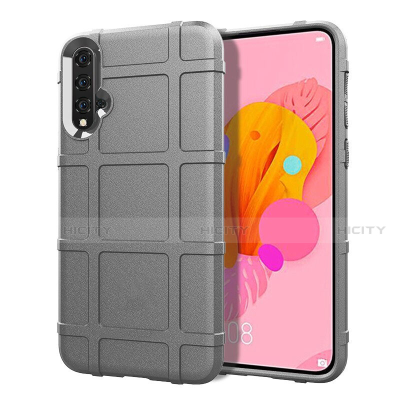 Custodia Silicone Ultra Sottile Morbida 360 Gradi Cover C05 per Huawei Nova 5 Pro Argento