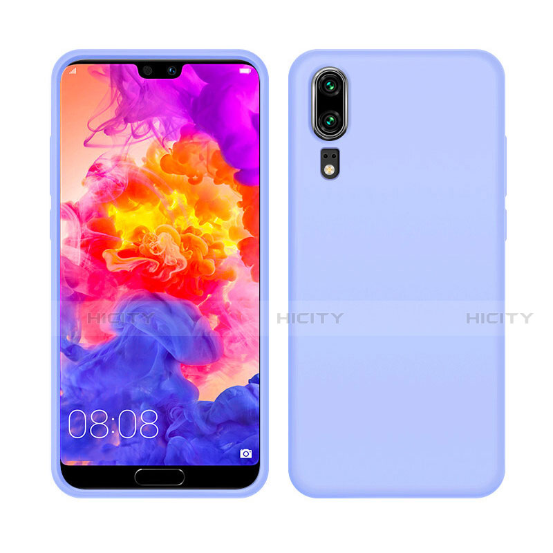 Custodia Silicone Ultra Sottile Morbida 360 Gradi Cover C05 per Huawei P20 Cielo Blu