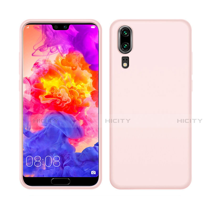 Custodia Silicone Ultra Sottile Morbida 360 Gradi Cover C05 per Huawei P20 Rosa