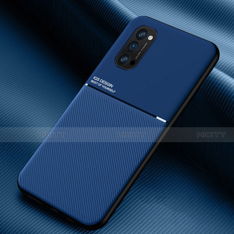 Custodia Silicone Ultra Sottile Morbida 360 Gradi Cover C05 per Oppo Reno4 5G Blu