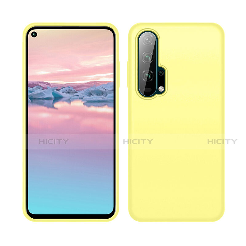 Custodia Silicone Ultra Sottile Morbida 360 Gradi Cover C06 per Huawei Honor 20 Pro Giallo