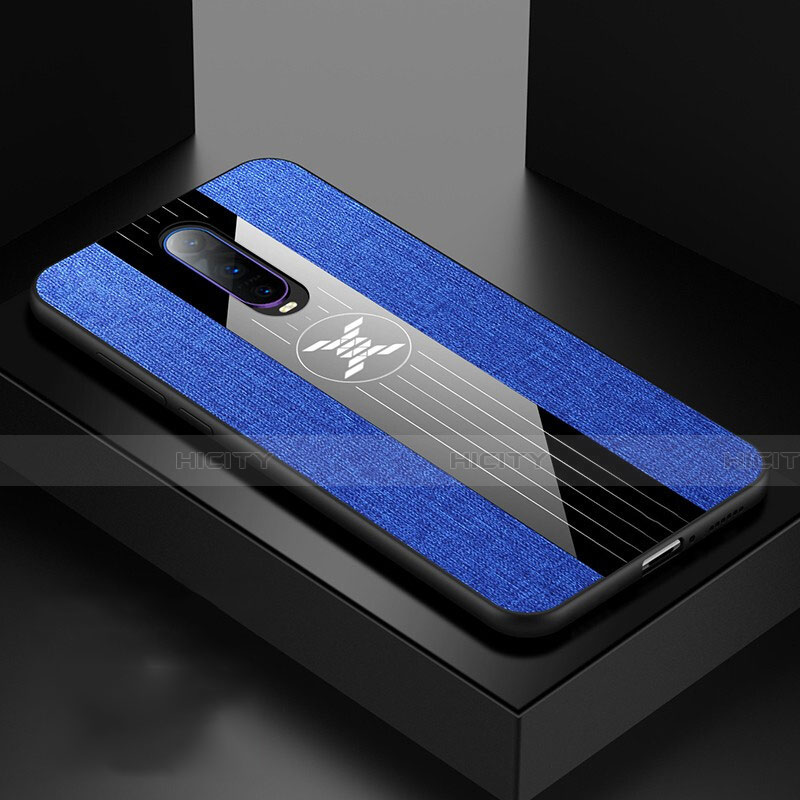 Custodia Silicone Ultra Sottile Morbida 360 Gradi Cover C06 per Oppo R17 Pro Blu