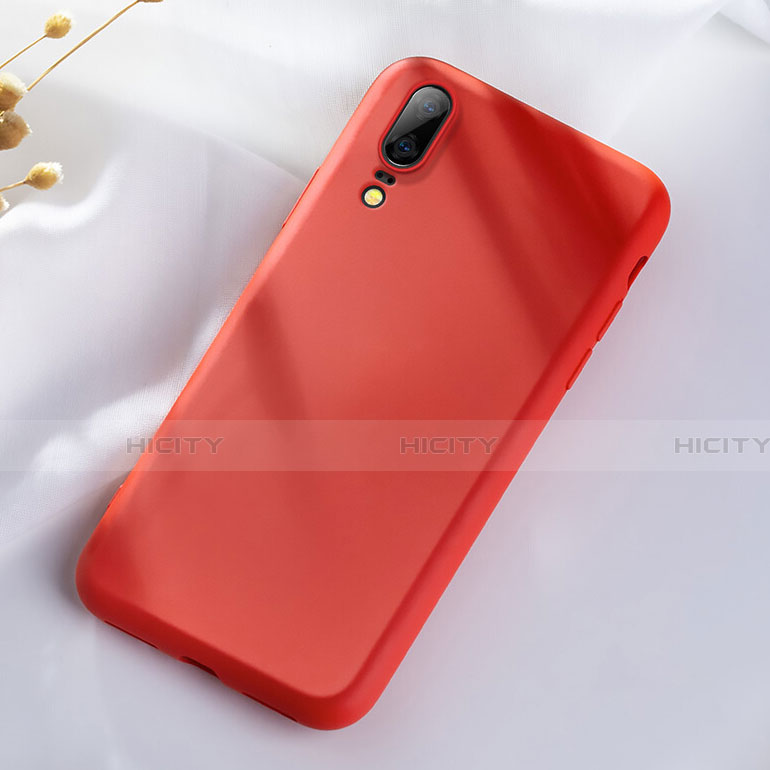 Custodia Silicone Ultra Sottile Morbida 360 Gradi Cover C08 per Huawei P20 Rosso