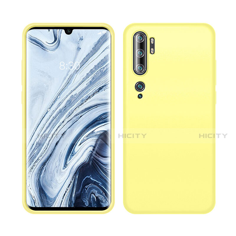 Custodia Silicone Ultra Sottile Morbida 360 Gradi Cover C08 per Xiaomi Mi Note 10 Giallo