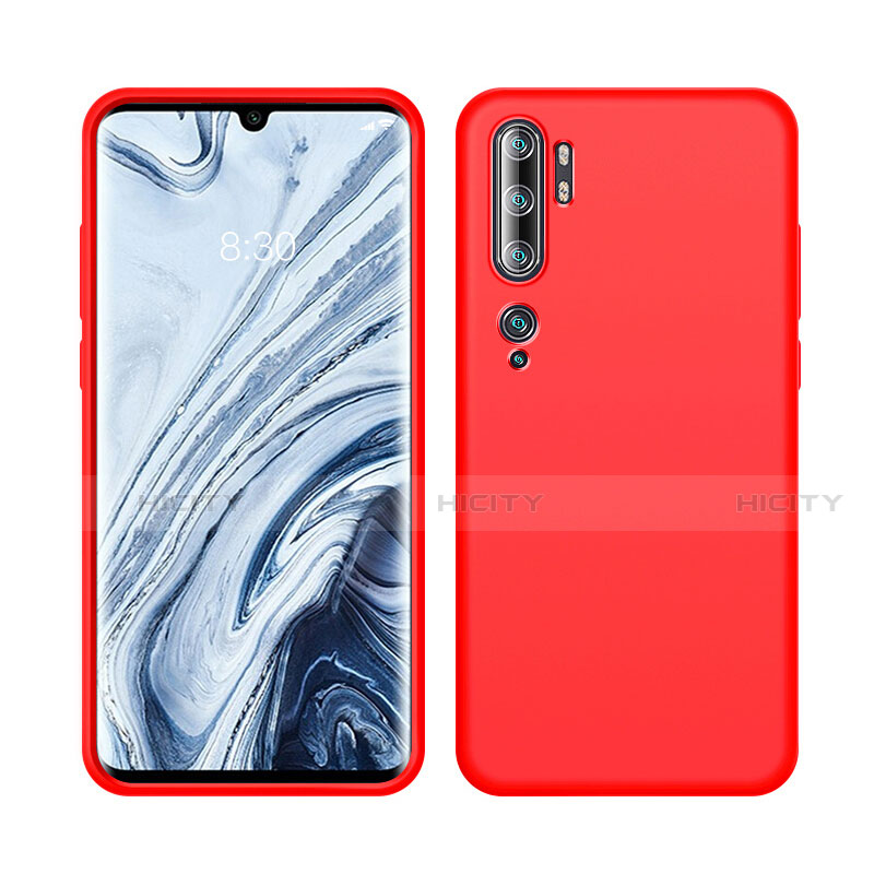 Custodia Silicone Ultra Sottile Morbida 360 Gradi Cover C08 per Xiaomi Mi Note 10 Pro Rosso