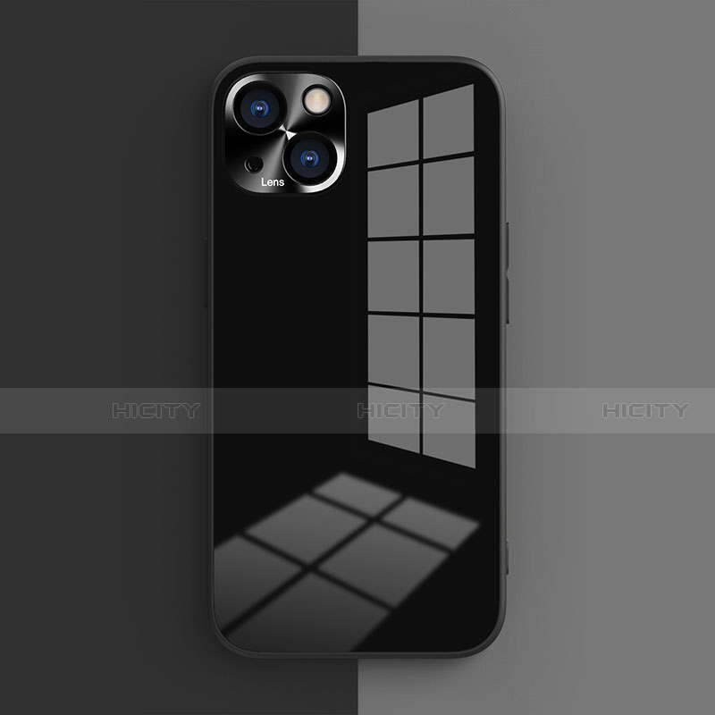 Custodia Silicone Ultra Sottile Morbida 360 Gradi Cover G01 per Apple iPhone 15 Nero