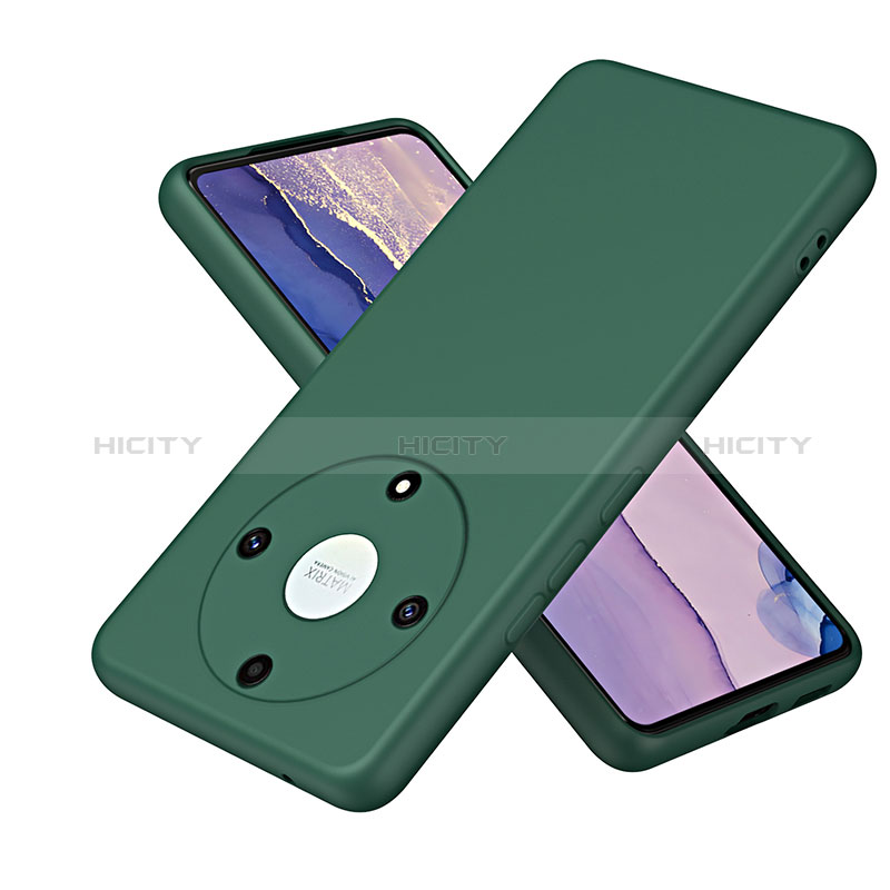 Custodia Silicone Ultra Sottile Morbida 360 Gradi Cover H01P per Huawei Honor Magic5 Lite 5G Verde