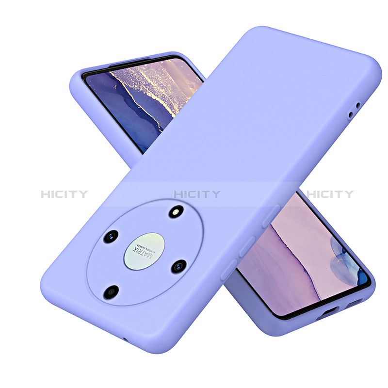 Custodia Silicone Ultra Sottile Morbida 360 Gradi Cover H01P per Huawei Honor Magic5 Lite 5G Viola