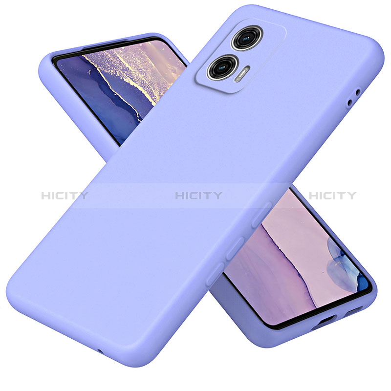 Custodia Silicone Ultra Sottile Morbida 360 Gradi Cover H01P per Motorola Moto G73 5G Viola