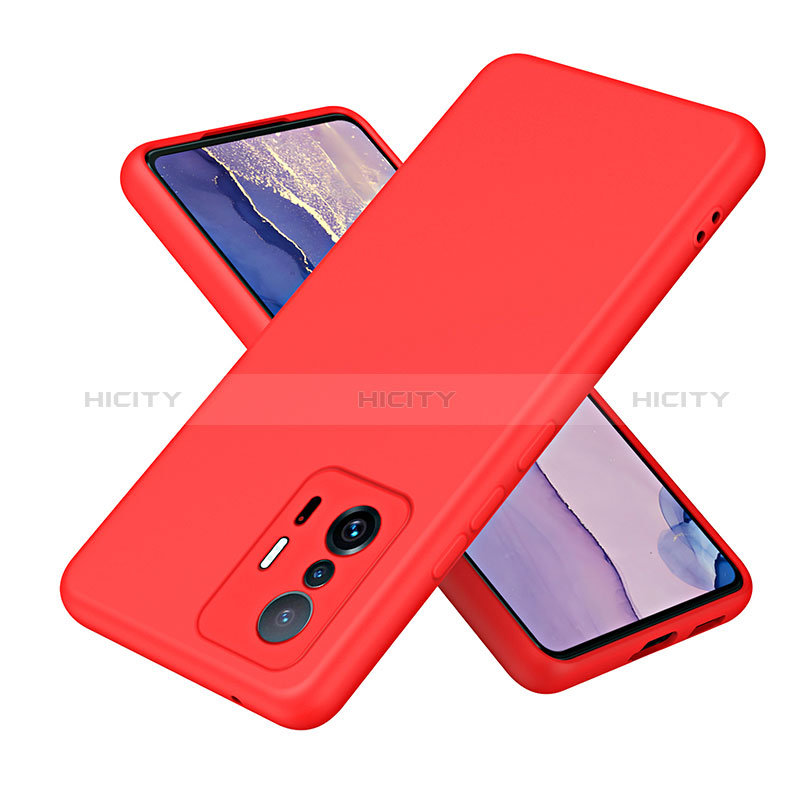 Custodia Silicone Ultra Sottile Morbida 360 Gradi Cover H01P per Xiaomi Mi 11T 5G Rosso