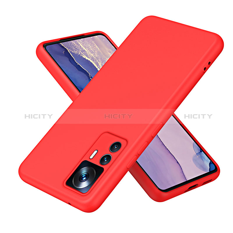 Custodia Silicone Ultra Sottile Morbida 360 Gradi Cover H01P per Xiaomi Mi 12T 5G Rosso