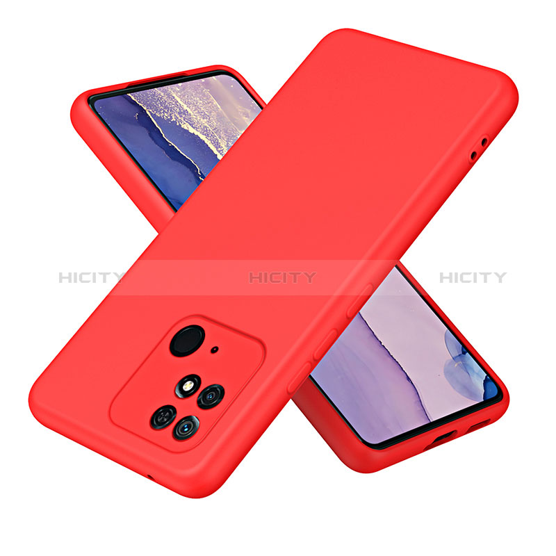 Custodia Silicone Ultra Sottile Morbida 360 Gradi Cover H01P per Xiaomi Redmi 10 India Rosso