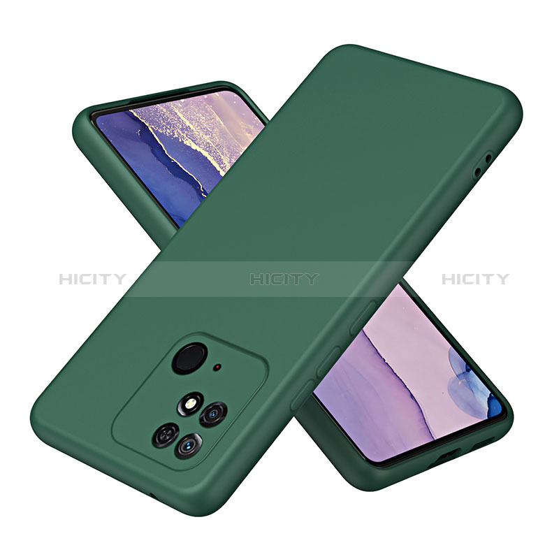 Custodia Silicone Ultra Sottile Morbida 360 Gradi Cover H01P per Xiaomi Redmi 10 India Verde