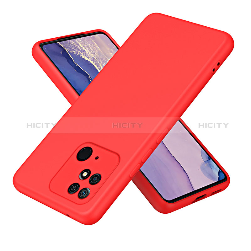 Custodia Silicone Ultra Sottile Morbida 360 Gradi Cover H01P per Xiaomi Redmi 10 Power Rosso