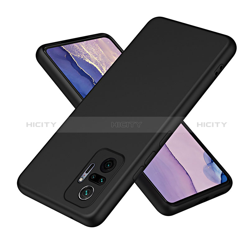 Custodia Silicone Ultra Sottile Morbida 360 Gradi Cover H01P per Xiaomi Redmi Note 10 Pro Max Nero